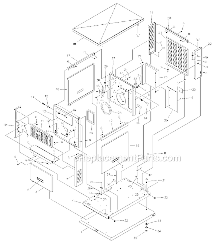 Page C Diagram and Parts List for 1810-0  Briggs and Stratton Generator